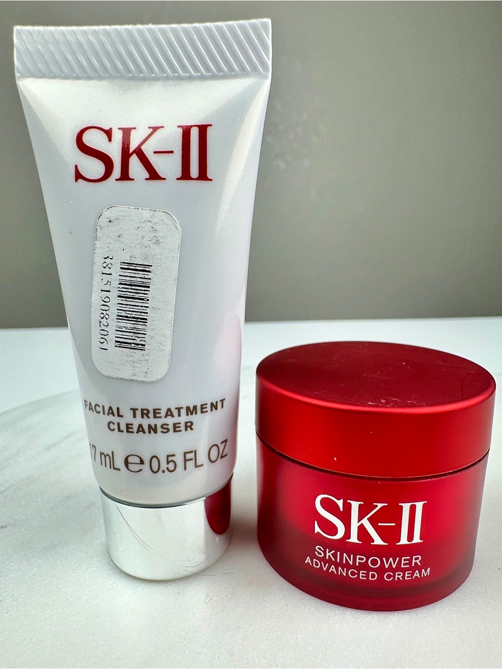 SK-II Skinpower Advanced Cream & Facial Treatment Cleanser Travel Set NEW